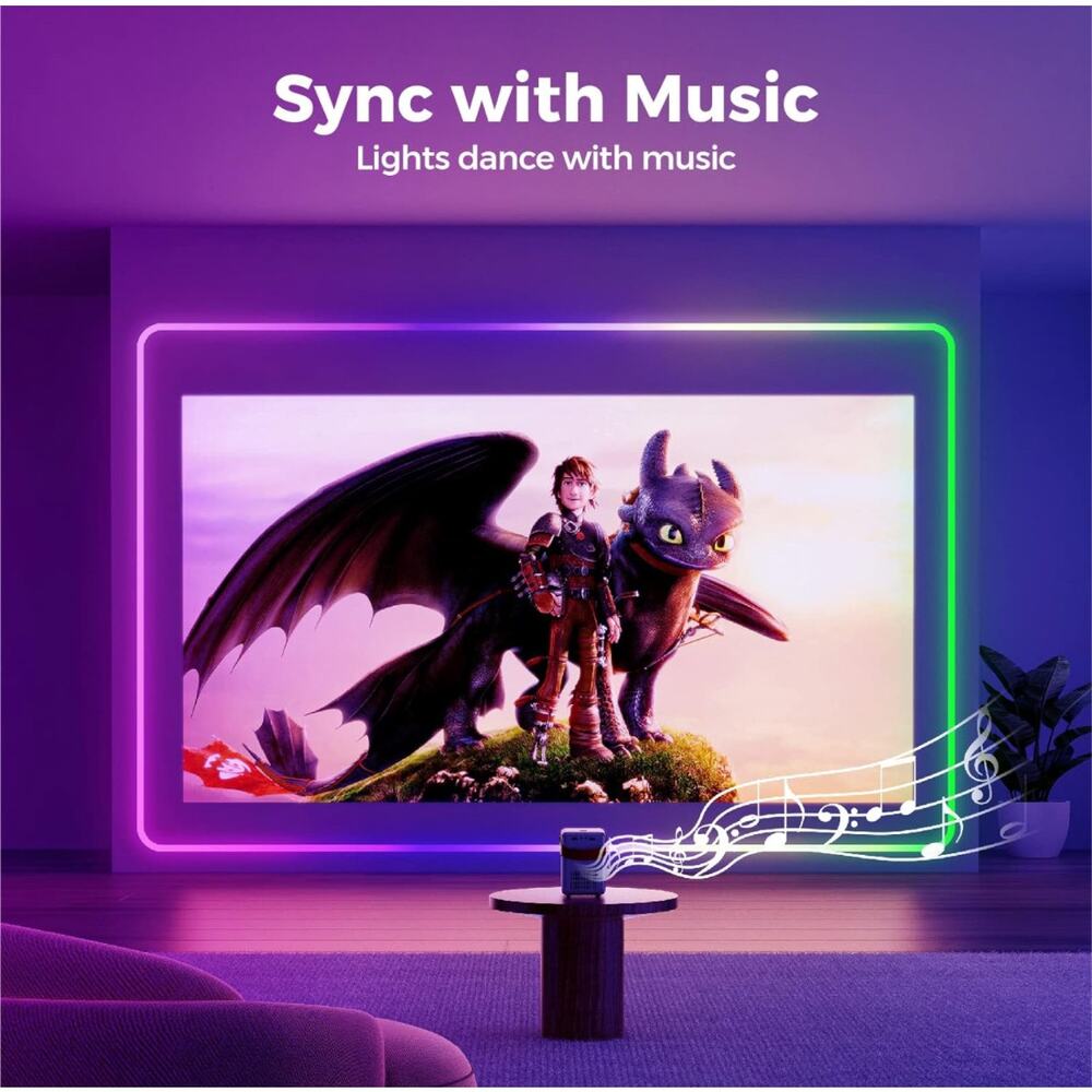 RGB-IC LED Rope Light - Dynamic Neon Rope Light with Remote, - Picture 2 of 7